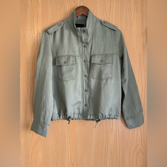Rails Jackets & Blazers - Rails | Women’s XS | Sage Green Collins Utility Jacket | Linen Blend Lightweight